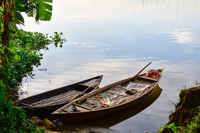 Free Boat River Bank photo and picture