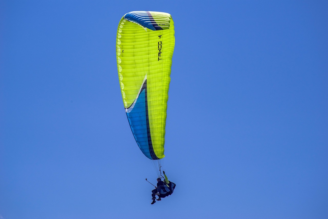 Parachute / Voile De Parapente Français – Bleu – 30x8 Ft – Idéal Déco Ou Shoot Photo