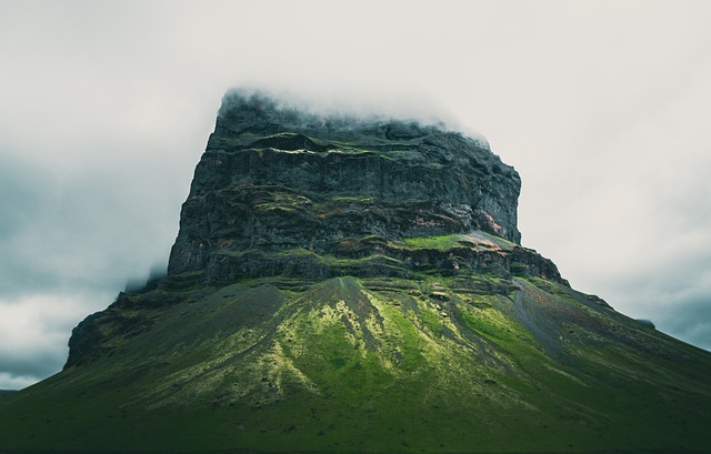 Landschaft, Berg, Island, Land, Wolken