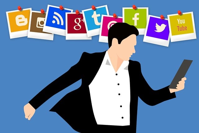Free selfie social media man illustration