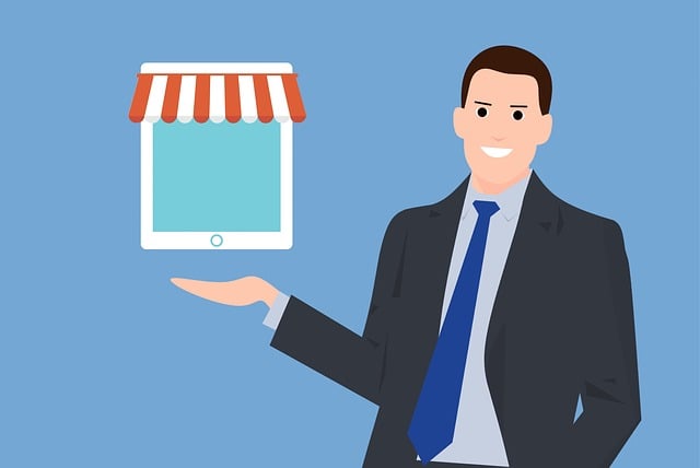 Free commerce shopping online illustration