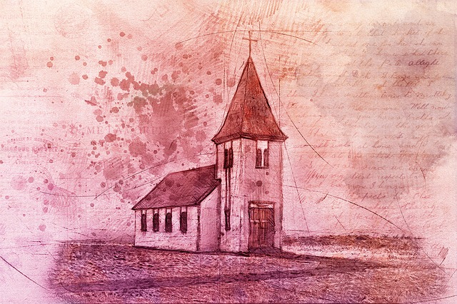 Free church paint religion illustration
