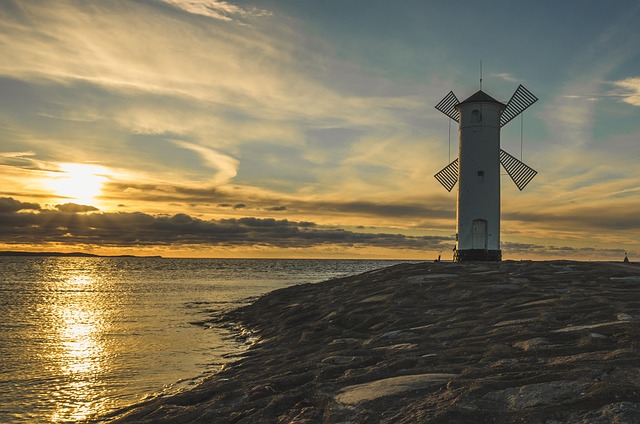 Free Sea Windmill photo and picture
