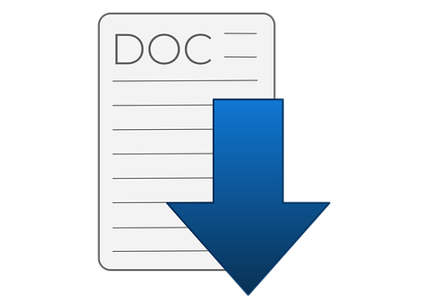 Descargar, Doc, Docx, Símbolo, Web