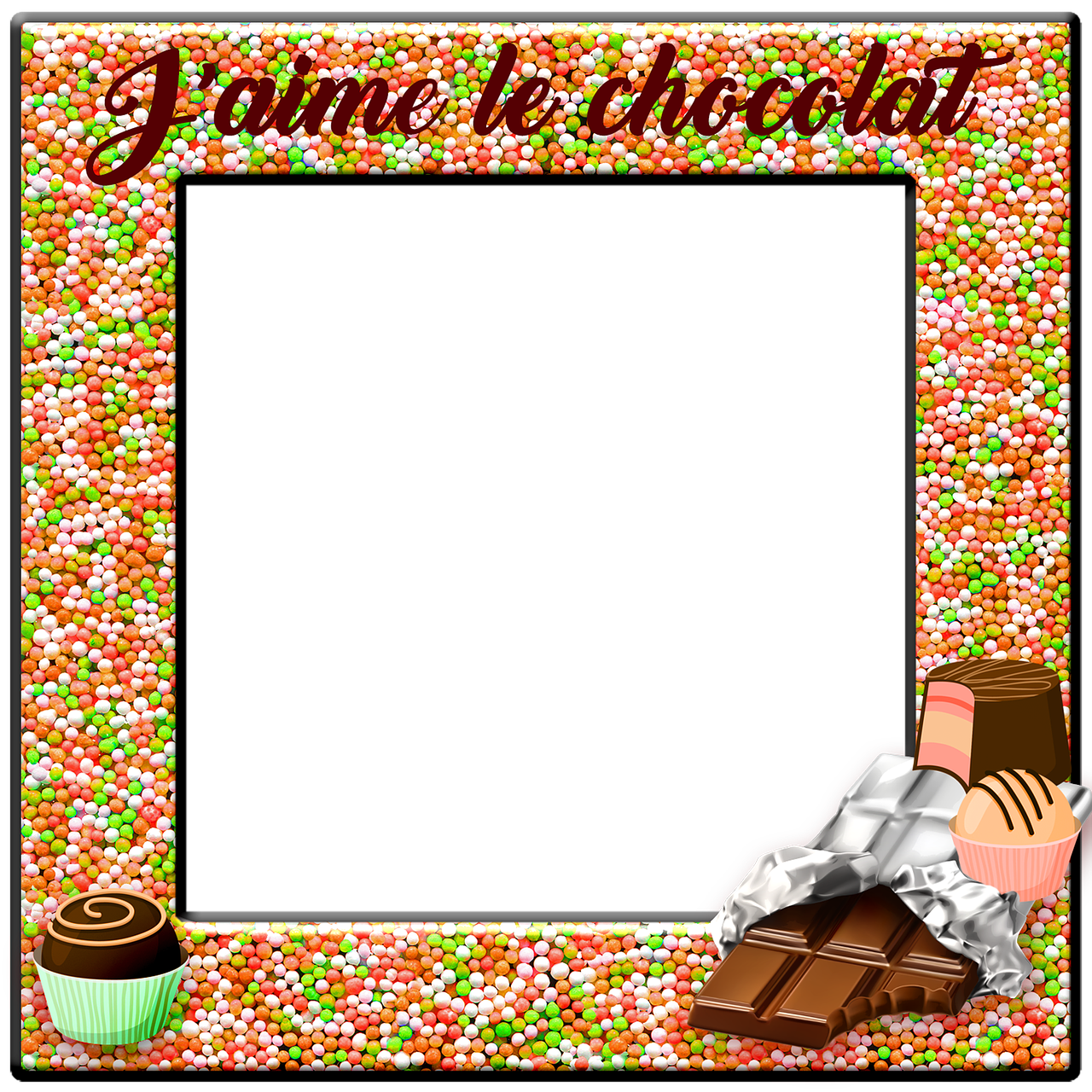 Download Candy Frame, Chocolate, French. Royalty-Free Stock ...