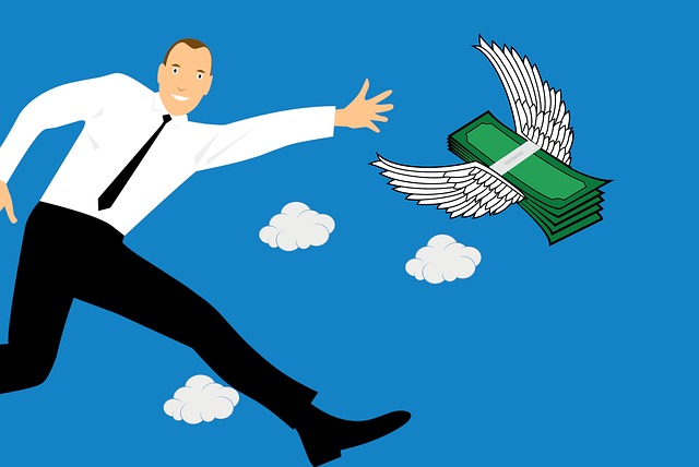 Free chase money businessman illustration