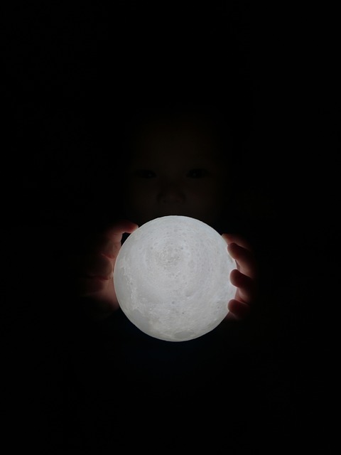 Mittherbstfest, Baby, Mond, Hand, Dunkel
