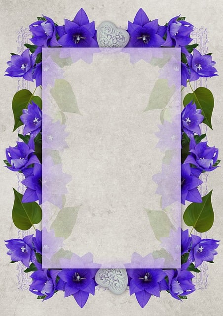 Free flower frame design illustration