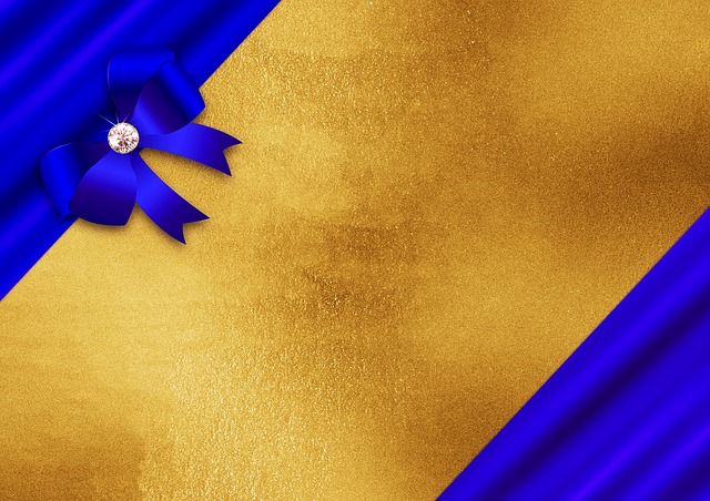 Free background gold ribbon illustration