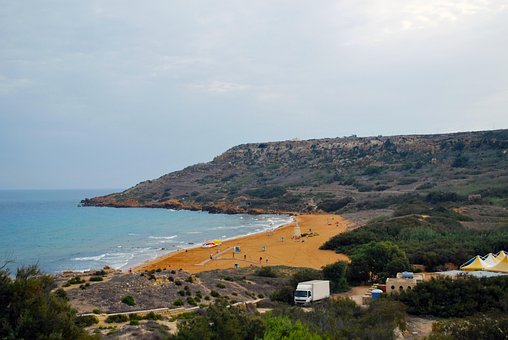 Ramla, Gozo, Malta, Strand, Natur, Smuk