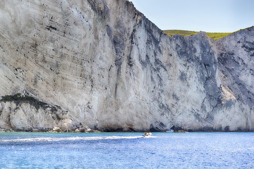 Panorama, Ilha, Mar, Barco, Penhasco