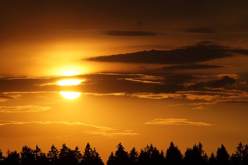 Sonnenuntergang, Morgendämmerung, Sonne