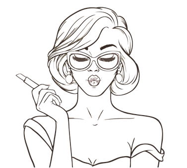 Free Silhouette Lipstick illustration and picture