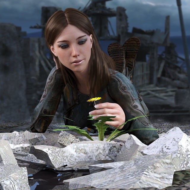 Mädchen, Scifi, Natur