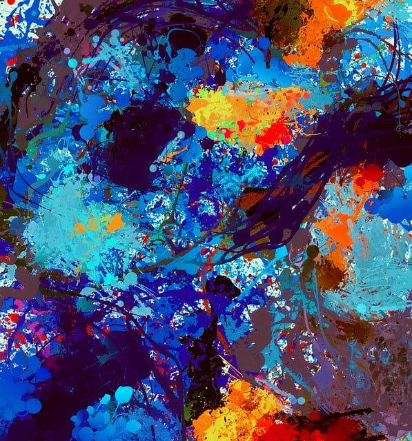 Free abstract expressionist drip painting illustration