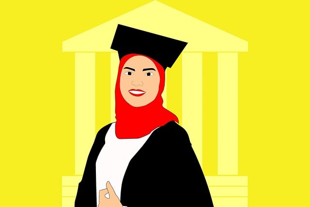 Free girl graduates celebration illustration