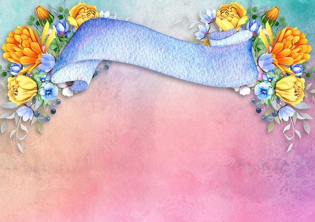 Free flower banner roses illustration