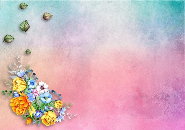 Free flower leaves roses illustration