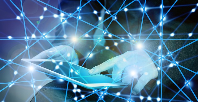 Netværk, Tablet, Hånd, Blockchain