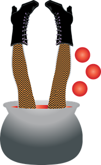 巫婆的腿, cauderon, 萬圣節(jié), 巫婆, 巫術(shù), 神秘, 魔術(shù), 年輕
