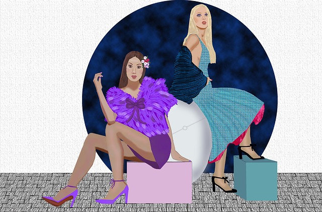 Free Two Lovely Models illustration and picture