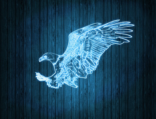 Free eagle neon light illustration