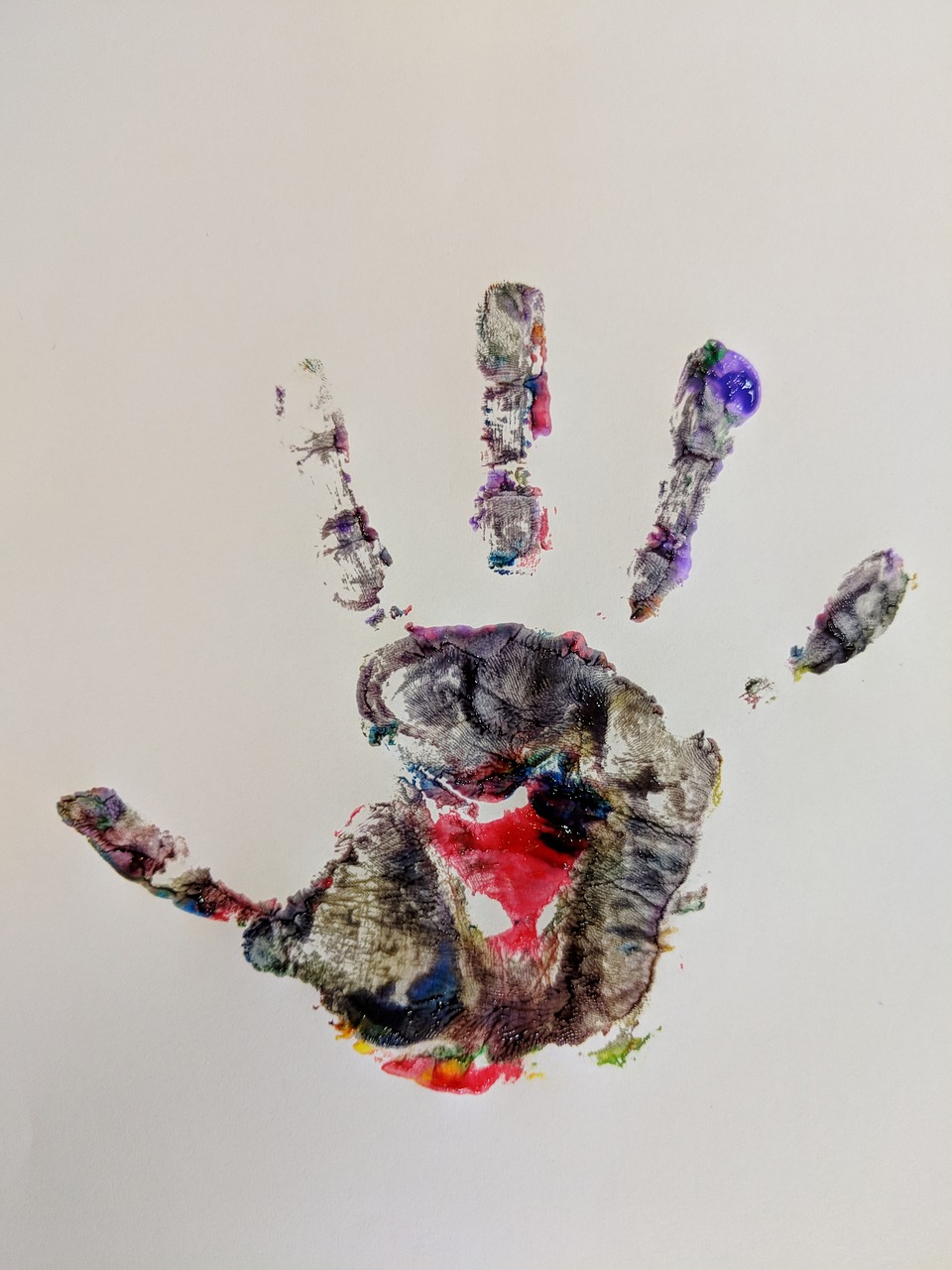 Hand Print Childhood Preschool - Free image on Pixabay