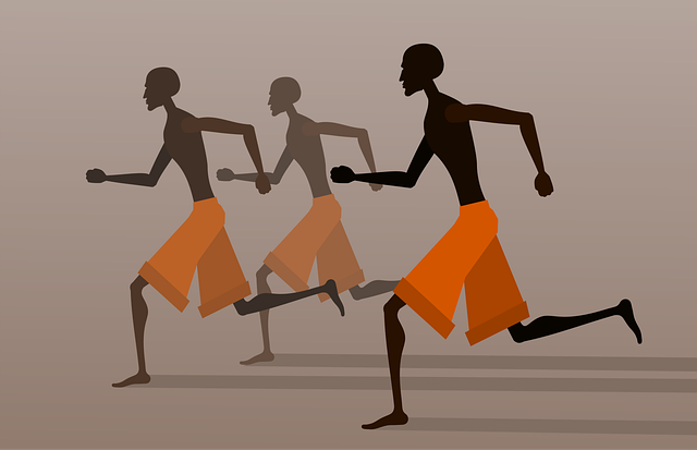 Free race orange run illustration