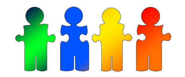 Free team puzzle share illustration