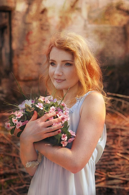 Porträt, Mädchen, Schöne, Haar