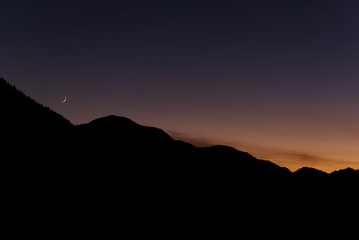 Free Sunset Moon photo and picture