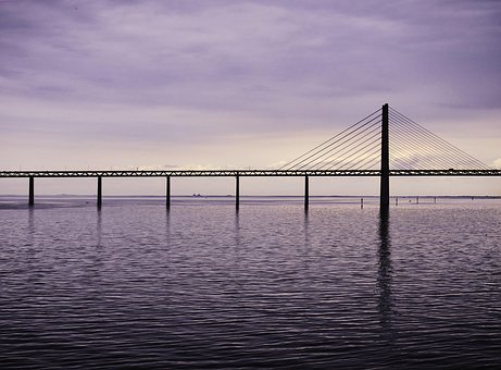 Oresund Bro, Hav, Öresund, Malmö, Bro