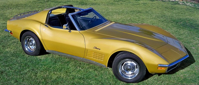 Corvette 1972, Stingray, Gold, Car