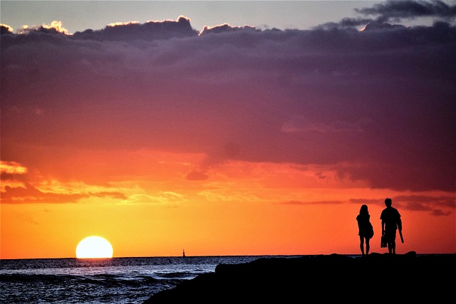 Free Sunset Surfing photo and picture