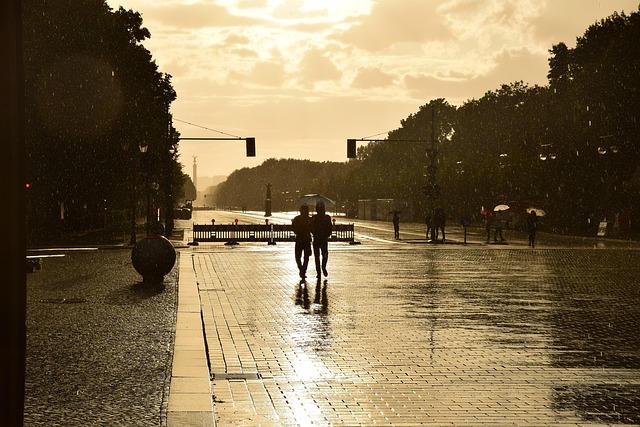 Free Berlin Rain photo and picture