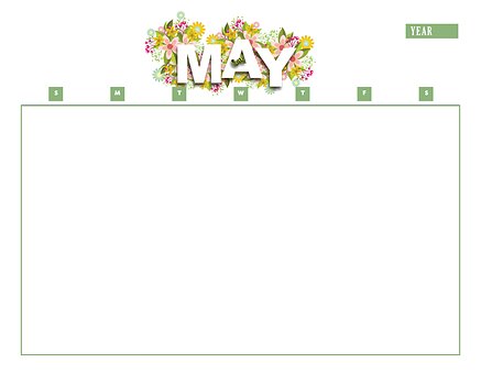 Calendario, Mayo, Año, Mes