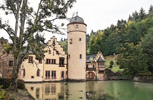 Free Mespelbrunn Castle Water Lock photo and picture