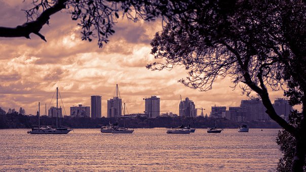 Free Cityscape Lake photo and picture