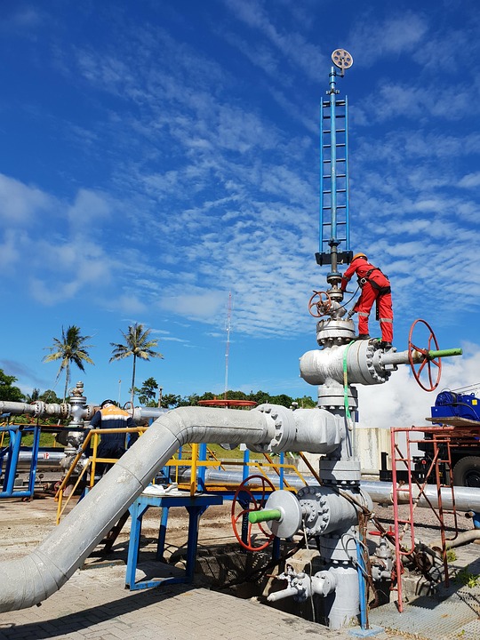 geothermal-well work in progress at a geothermal well