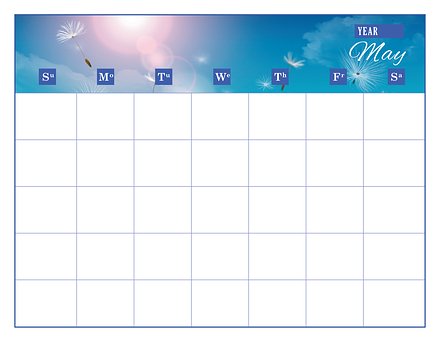 Calendario, Plantilla De Calendario