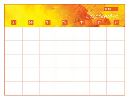 Calendario, Plantilla De Calendario