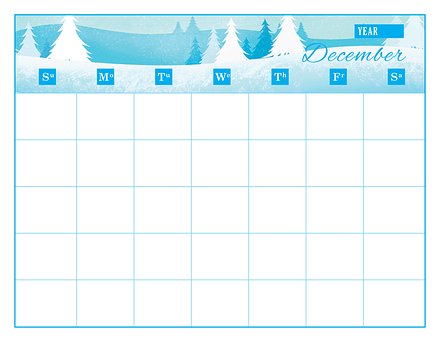 Calendario, Plantilla De Calendario