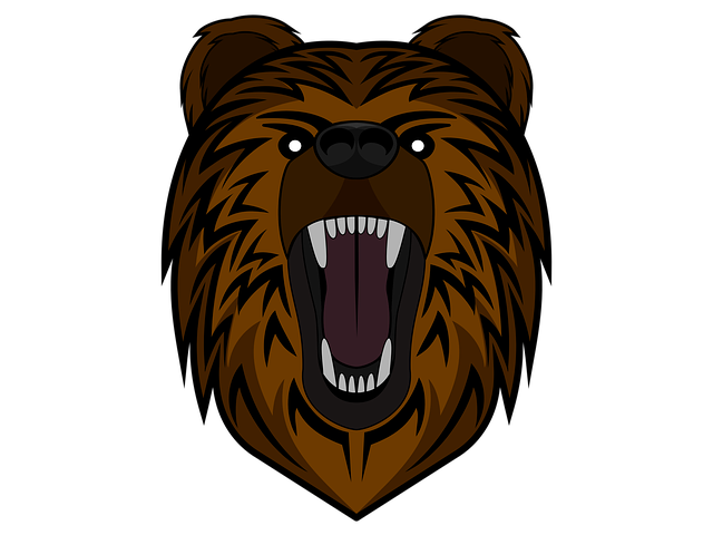 Free bear roar logo illustration