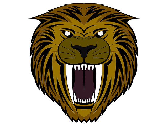 Free tiger saber tooth cat roar illustration