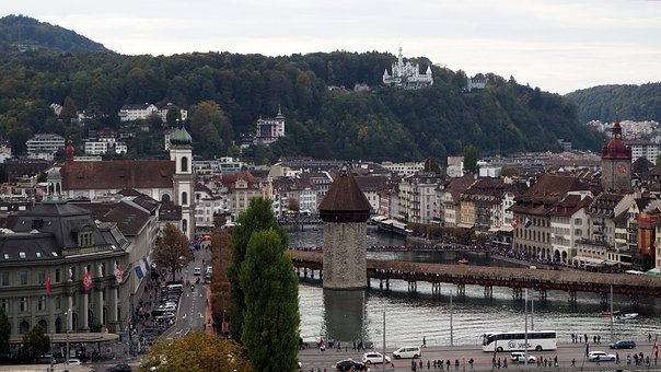 Luzern, Kapellbrücke, Vandtårn