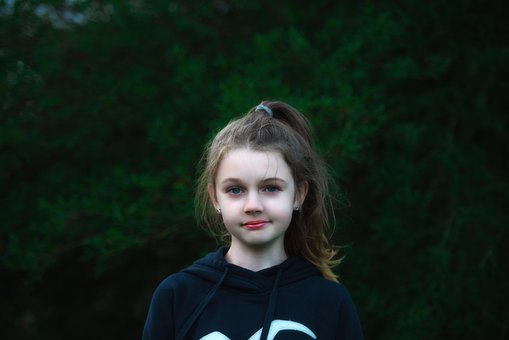 Free Little Girl Wildflowers photo and picture