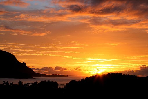 Hawaii, Sunset, Beautiful, Nature, New