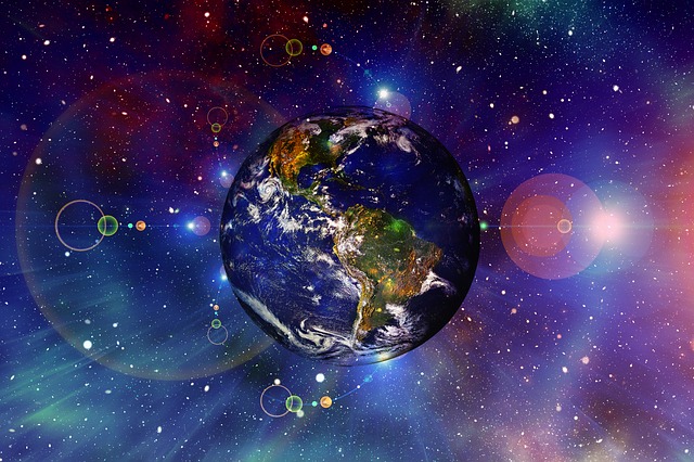 Free galaxy abstract earth illustration