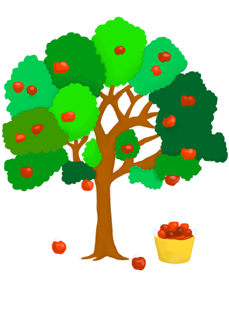 Free apple tree apple red illustration