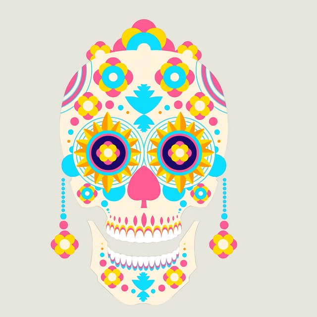 Free day of the dead catrina skull illustration
